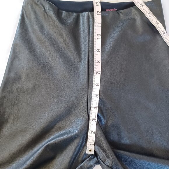 Commando Faux Leather Leggings Black Control Control Top High Waist Size L - Picture 10 of 11